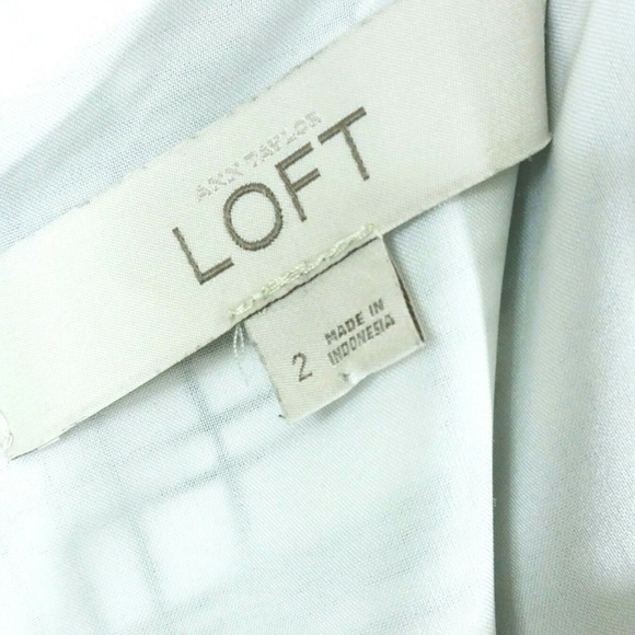 Ann Taylor LOFT shift dress sz 2 white windowpane - Picture 2 of 8